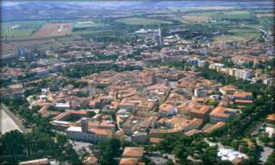 Immagine: foto aerea del centro della città di grosseto