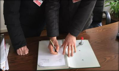 La firma dell'accordo